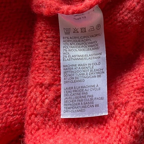 MANGUUN Oversized Orange Knit Sweater Size Medium - Picture 10 of 11